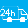 an icon of a van with 24h on the side of it